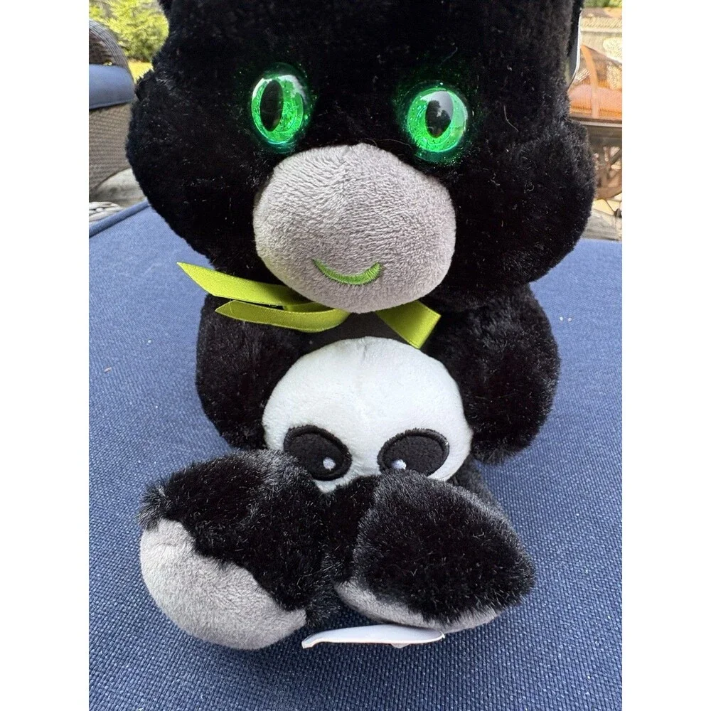 Spooky Village Sound And Light Animatronics Black Cat Black Magic Woman 16” Long